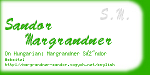 sandor margrandner business card